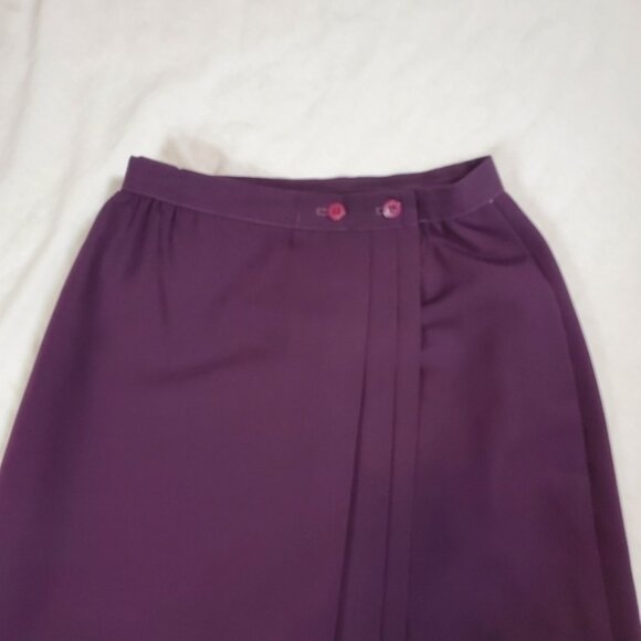 Clyde Vintage pleated purple wrap skirt size XS - Picture 3 of 4